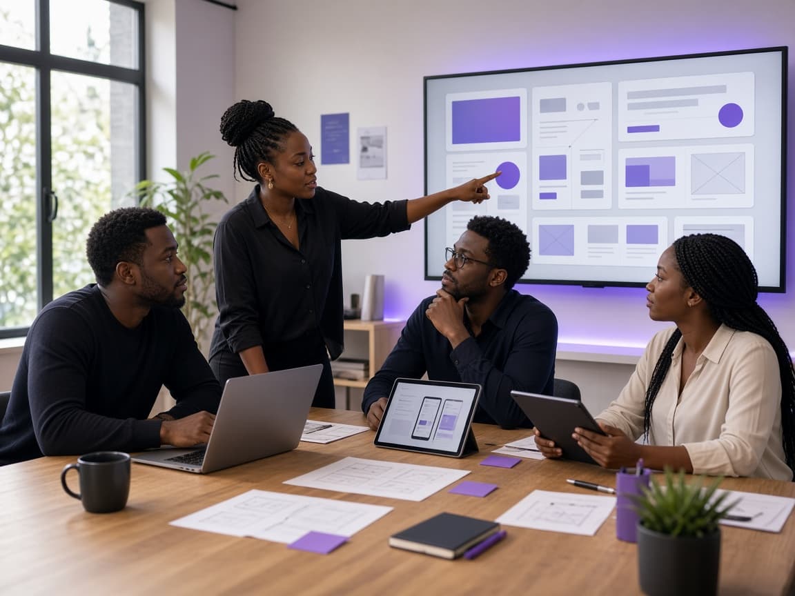 Threndin team collaborating on a product design